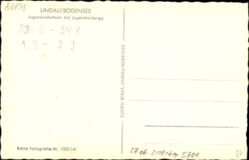 Ak Lindau in Bodensee Schwaben, Jugendwohnheim und Jugendherberge