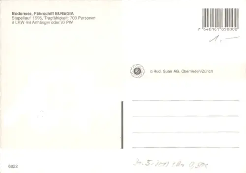 Ak Bodensee, Fähre Euregia