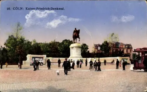 Ak Cöln Köln am Rhein, Kaiser Friedrich Denkmal