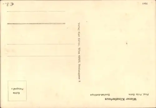 Ak Wiener Künstlerhaus, Prof. Fritz Behn, Suallah-Antilope