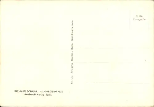 Ak Skulptur Schwestern, Richard Scheibe