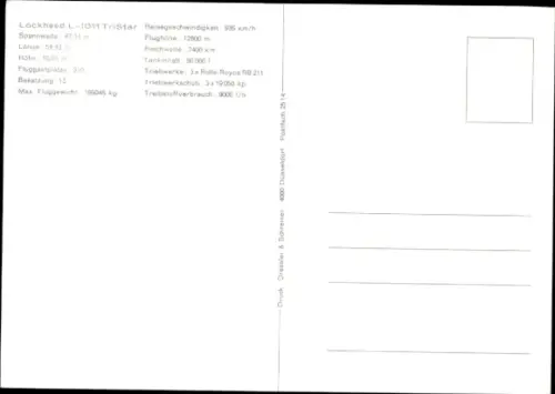 Ak Deutsches Passagierflugzeug, LTU, Lockheed L-1011 TriStar