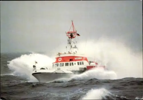 Ak Seenotkreuzer mit Tochterboot der 23m Klasse, Eiswette, Fritz Behrens