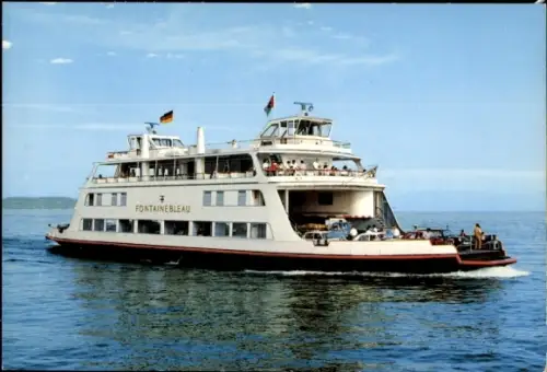 Ak Fährschiff Fontainebleau auf dem Bodensee, Autofähre Konstanz-Meersburg