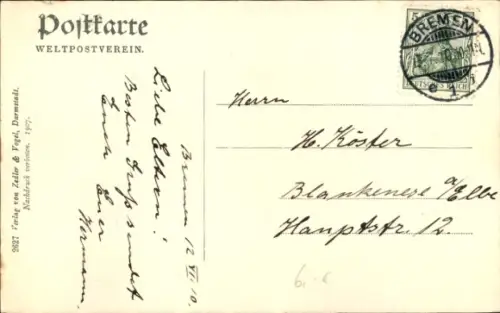 Ak Schnoor Bremen,  Wildgehäge im Bürgerpark, Parklandschaft, Teich, Menschen