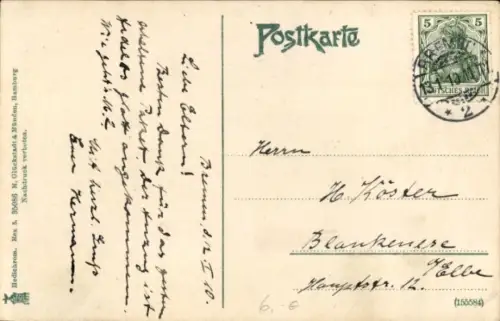 Ak Bremen, Ritter am Rathaus