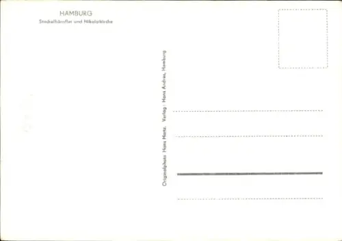 Ak Hamburg Mitte Altstadt, Steckelhörnflet und Nikolaikirche