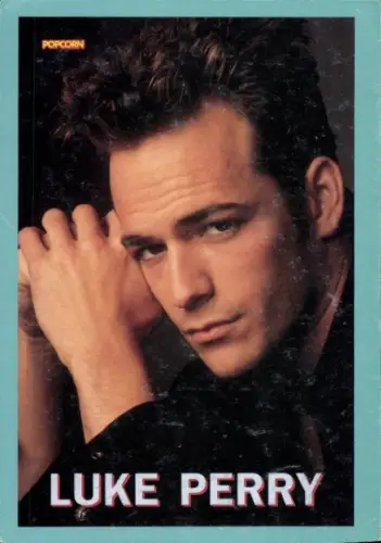 Ak Schauspieler Luke Perry, Portrait, Popcorn