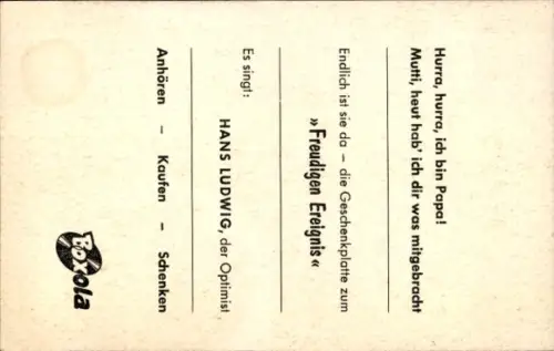 Ak Schauspieler und Sänger Hans Ludwig, Portrait