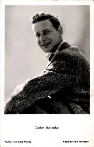 Ak Schauspieler Dieter Borsche, Portrait, Dr. Holl, Autogramm