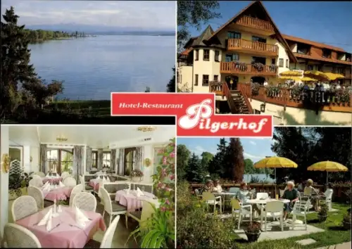 Ak Uhldingen Mühlhofen am Bodensee, Hotel Restaurant Pilgerhof