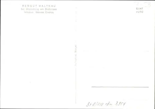 Ak Meersburg im Bodenseekreis Baden Württemberg, Rebgut Haltnau, Inh. Werner Endres