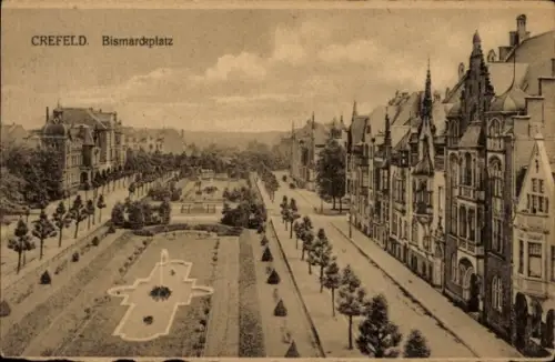 Ak Krefeld am Niederrhein, Bismarckplatz