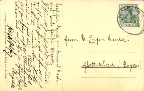 Ak Ernstthal Ernsttal Mudau im Odenwald Baden,  Landschaft, Bäume, Gebäude