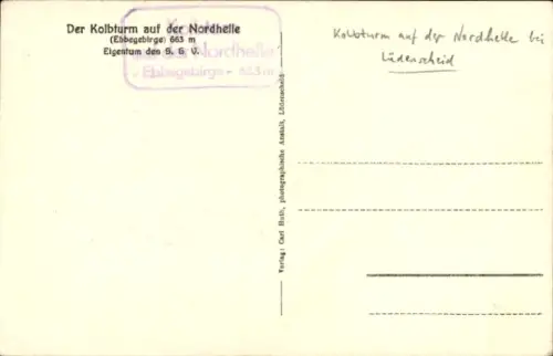 Ak Meinerzhagen im Märkischen Kreis, Kolbturm auf der Nordhelle