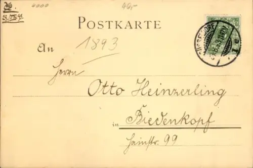 Vorläufer Ak Düsseldorf am Rhein, Kunsthalle, Denkmal, Teilansichten