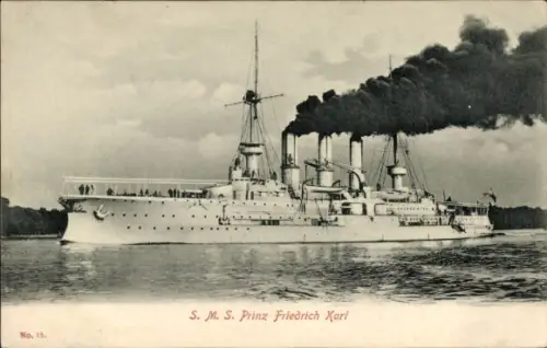 Ak Deutsches Kriegsschiff, S.M.S. Prinz Friedrich Karl