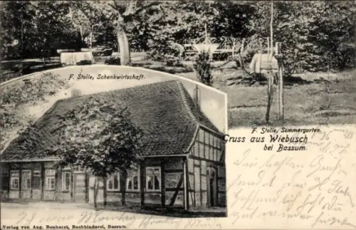 Ak Bassum in Niedersachsen, F. Stolle, Schenkwirtschaft, Sommergarten,  bei Bassum