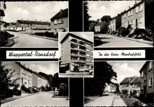 Ak Ronsdorf Wuppertal in Nordrhein Westfalen, In der Krim Monhofsfeld, Straßenansichten, Wohnblock