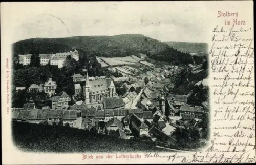 Ak Stolberg Südharz, Blick von der Lutherbuche, Nr. 9391