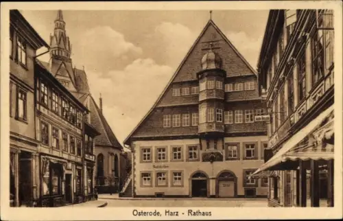 Ak Osterode am Harz, Rathaus