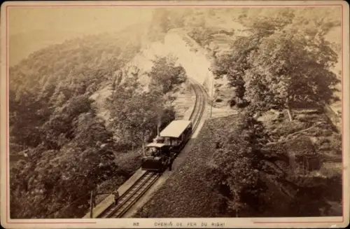 Kabinett Foto Vitznau Kanton Luzern, Rigibahn, Zahnradbahn