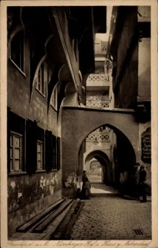 Ak Frankfurt am Main,  Nürnberger Hof und Haus zum Mohrenkopf