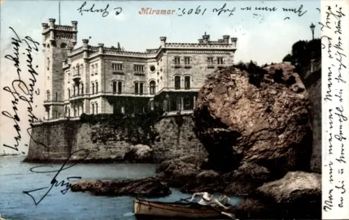 Ak Triest Trieste Friuli Venezia Giulia, Schloss Miramar