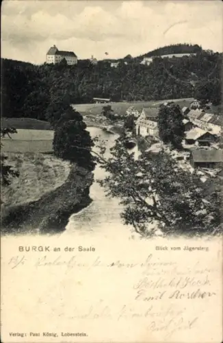 Ak Burgk an der Saale Schleiz, Blick vom Jägersteig
