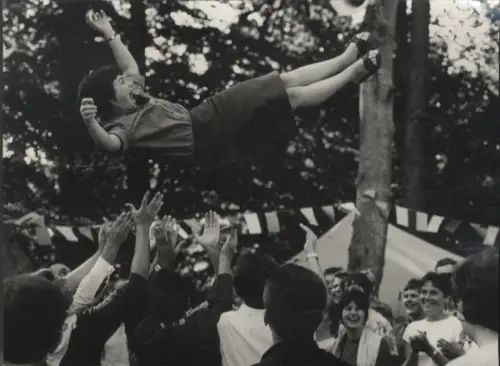 Original Foto Hans-Joachim Spremberg, Jugend-Sommerlager in Graal-Müritz/Ostsee, um 1975