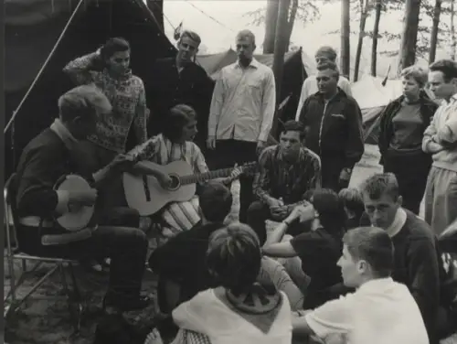 Original Foto Hans-Joachim Spremberg, Jugend-Sommerlager in Graal-Müritz/Ostsee, um 1975