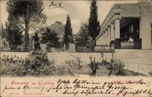 Ak Korfu Griechenland, Villa, Denkmal