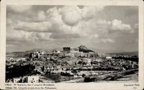 Ak Athen Griechenland, Akropolis, Philopappus,  Landschaft, 