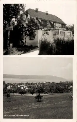 Foto Ak Nußdorf Nussdorf Überlingen am Bodensee, Café Achenbach, Panorama