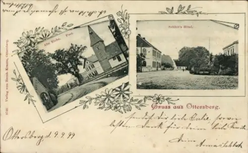Ak Ottersberg in Niedersachsen, Alte Eiche, Post, Schloh's Hôtel
