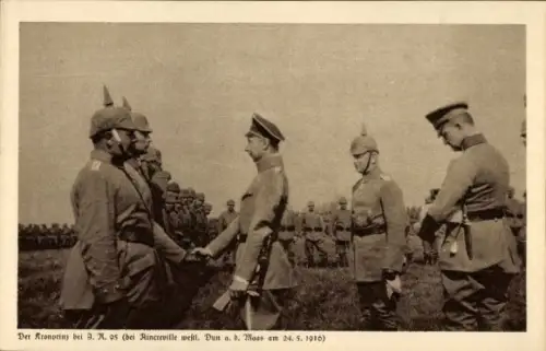 Ak Kronprinz Wilhelm im Felde, Deutsche Soldaten