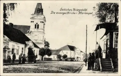 Ak Marijampolė Mariampol Litauen, Östliches Kriegsbild, Evangelische Kirche