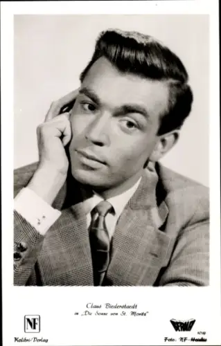 Ak Schauspieler Claus Biederstaedt, Portrait, Die Sonne von St. Moritz