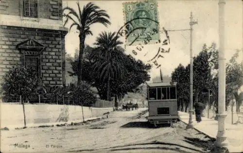 Ak Málaga Andalusien Spanien, Parque