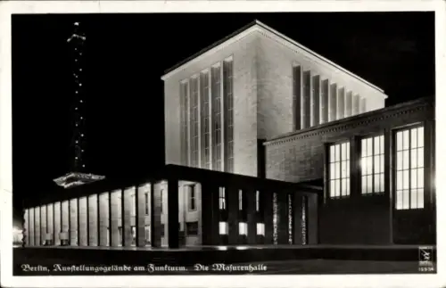 Ak Berlin Charlottenburg Westend, Ausstellungsgelände am Funkturm, Masurenhalle, Klinke 15954