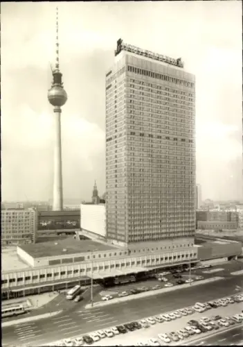 Ak Berlin Mitte, Interhotel Stadt Berlin, Fernsehturm