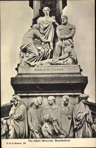 Ak Kensington London England, Albert Memorial in den Kensington Gardens