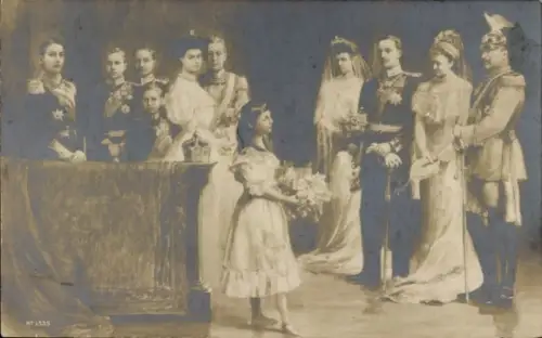 Ak Hochzeit von Prinz Heinrich von Preußen und Prinzessin Irene von Hessen, Kaiser Wilhelm II