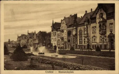 Ak Krefeld am Niederrhein, Bismarckplatz