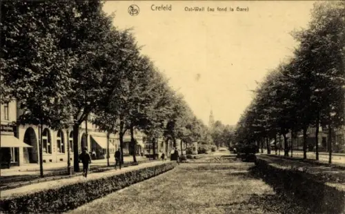 Ak Krefeld am Niederrhein, Ost-Wall