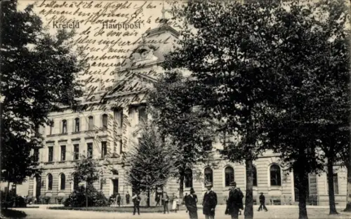 Ak Krefeld am Niederrhein, Hauptpost