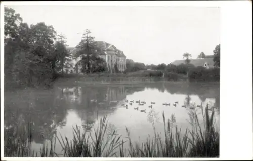 Ak Bartensleben Sachsen Anhalt, Schloss, Teich