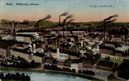 Ak Plzeň Pilsen Stadt, Měšťanský pivovar