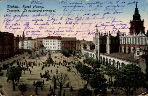 Ak Kraków Krakau Polen, Hauptmarkt