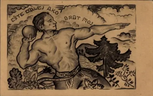 Künstler Ak Československej Obce Sokolskej k VIII. sletu všesokolskému v Prahe 1926